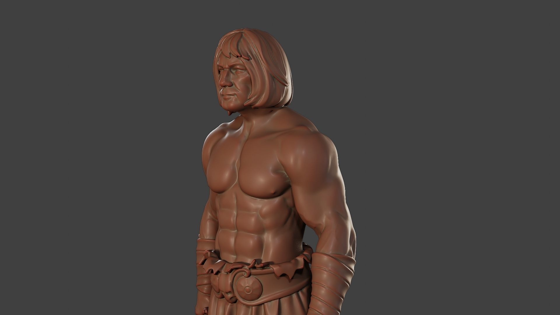 Male Barbarian 2HSword Cut Head 3D print model_18