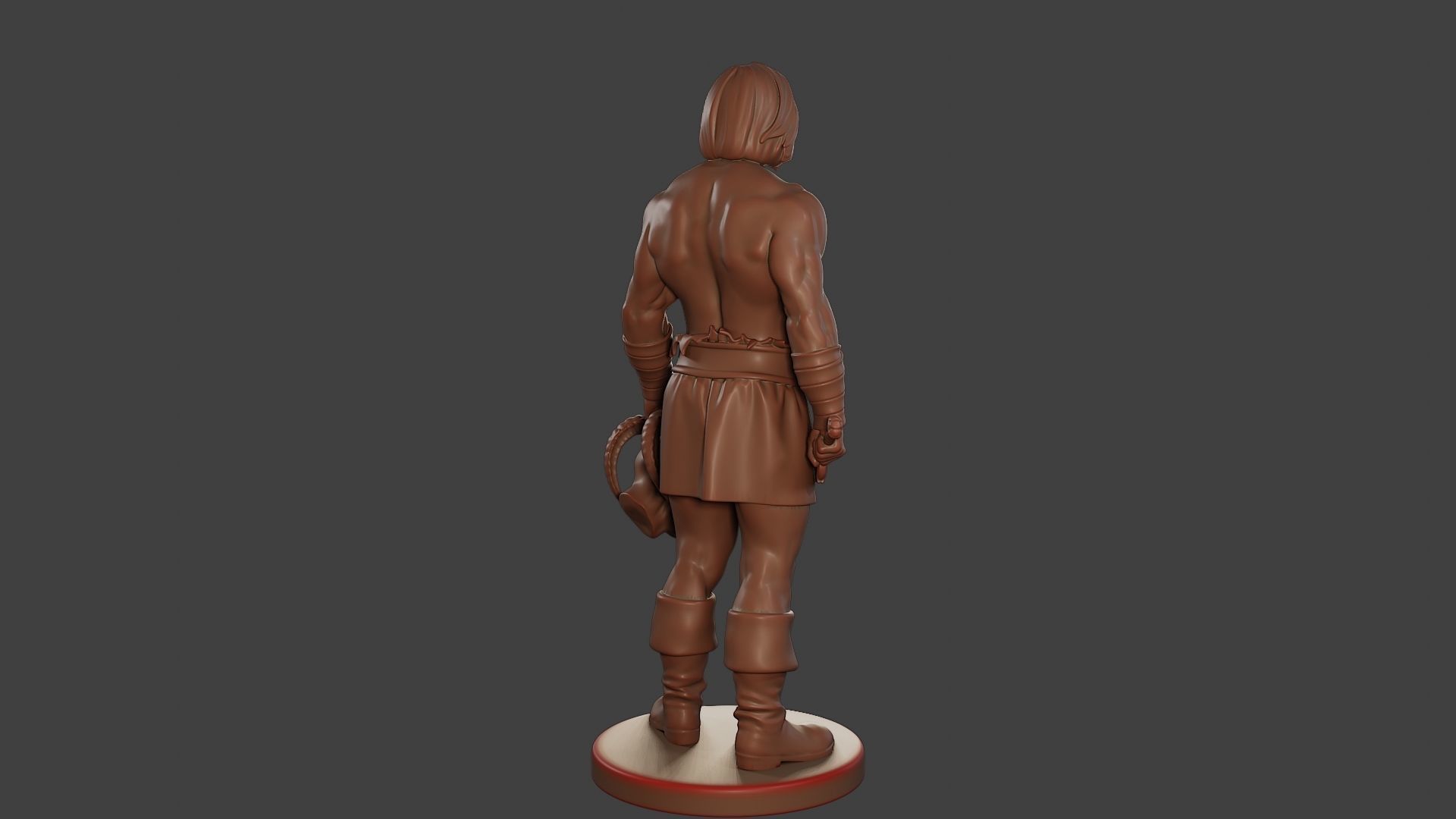 Male Barbarian 2HSword Cut Head 3D print model_7
