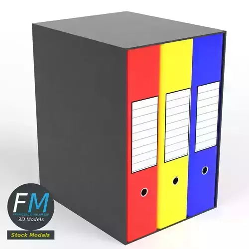 Case with three ring binders