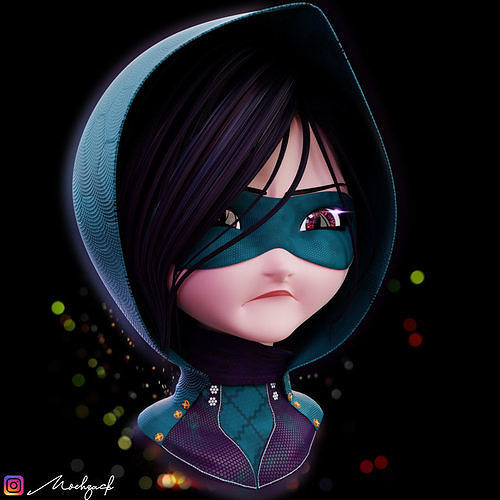 For Commission Make a head Modeling Character  Low-poly 3D model