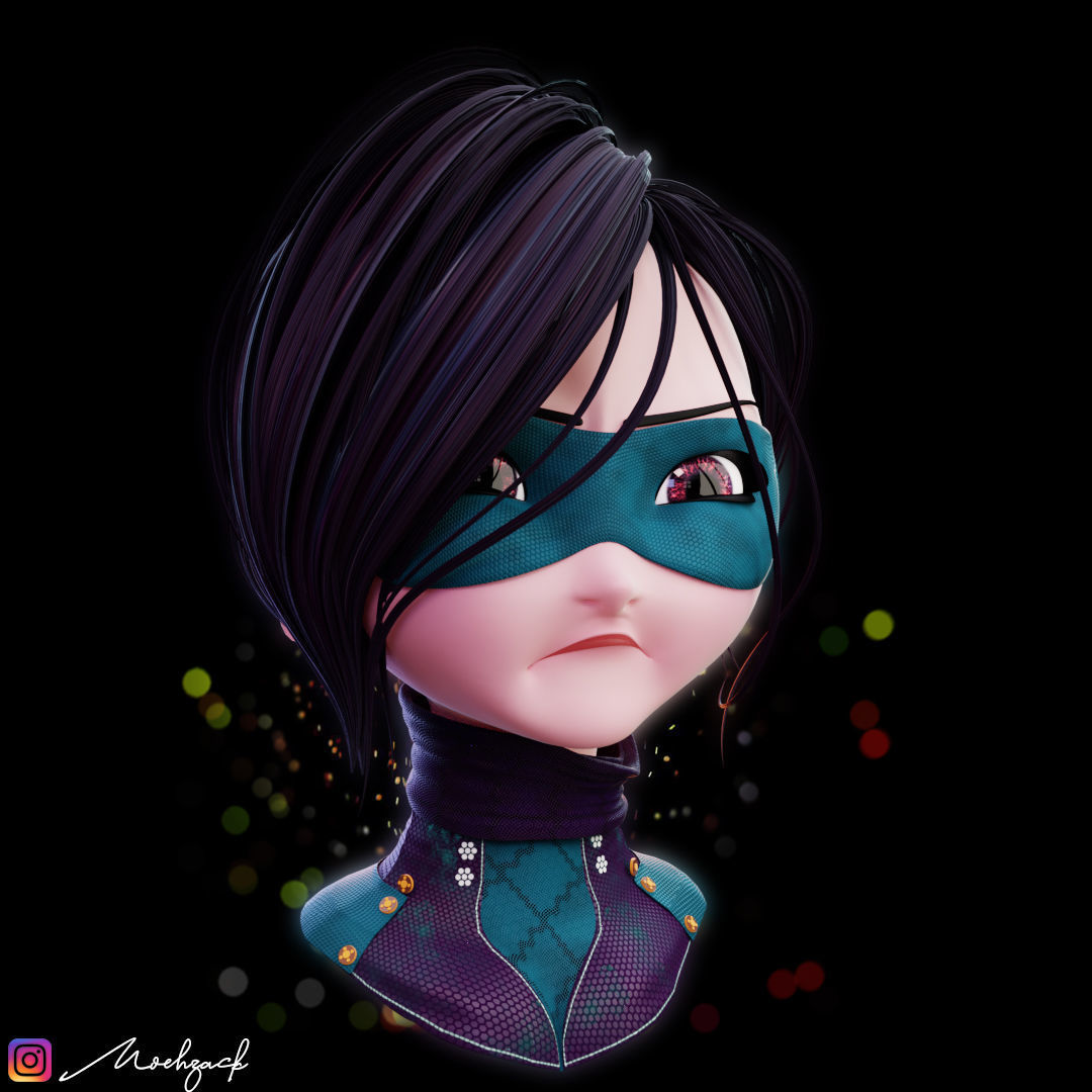 For Commission Make a head Modeling Character  Low-poly 3D model_1