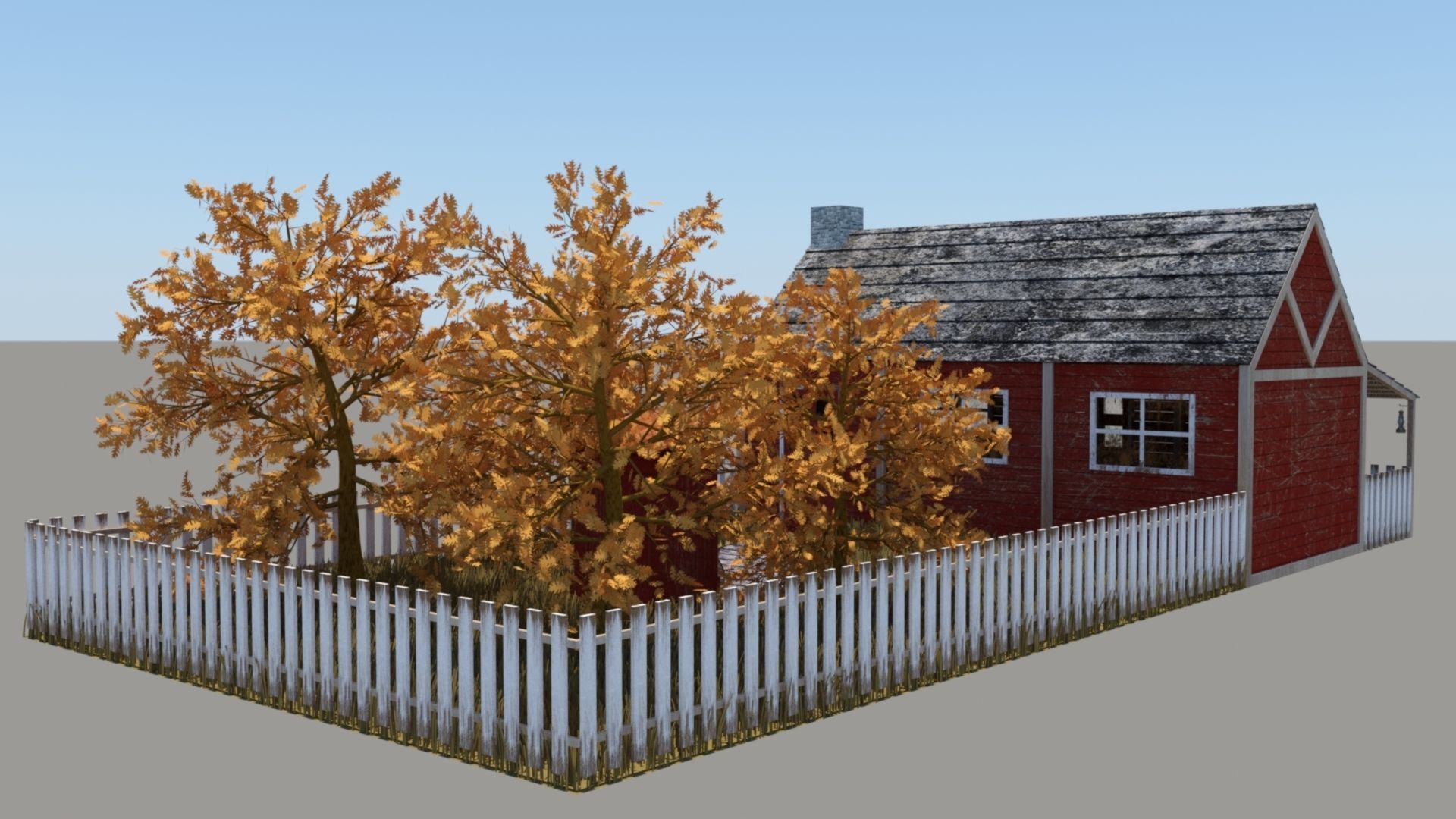 Old wooden cabin 3D model_4