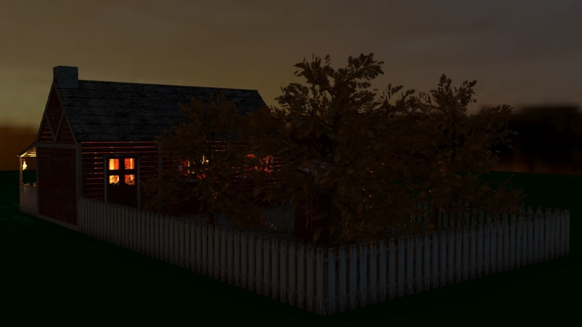 Old wooden cabin 3D model_7