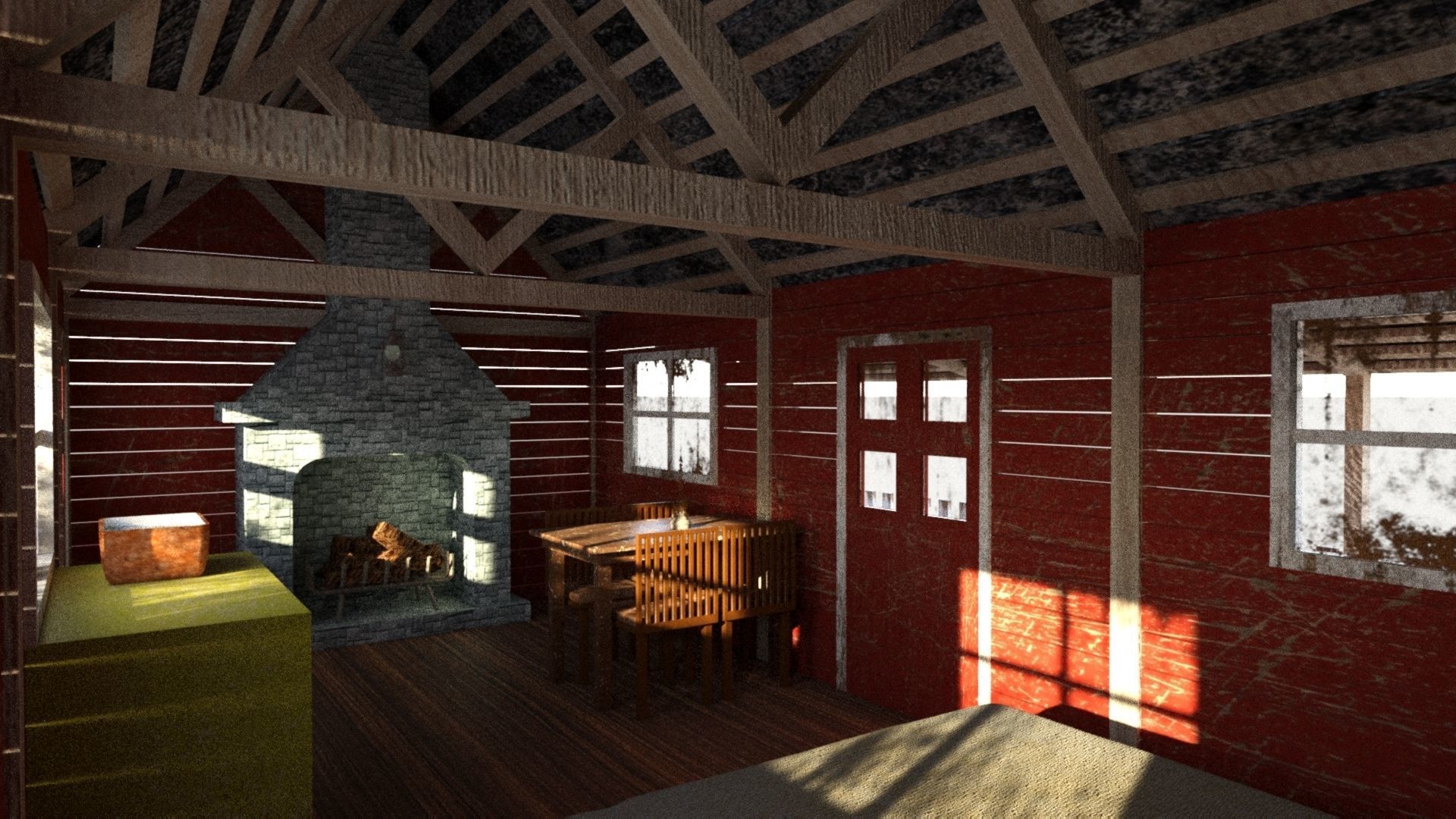 Old wooden cabin 3D model_10
