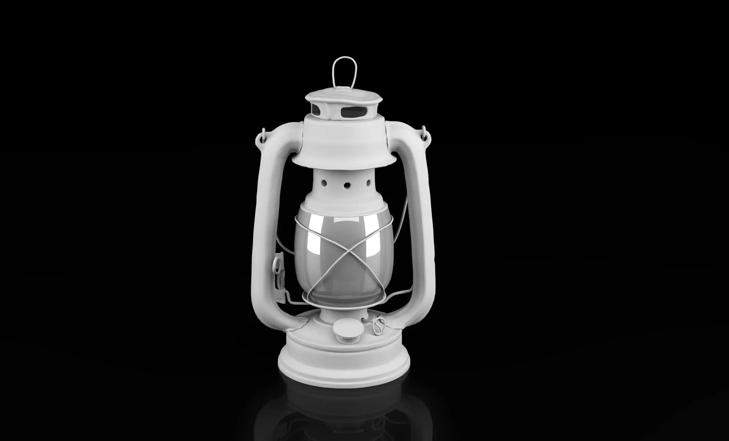 Oil lamp 3D model_0