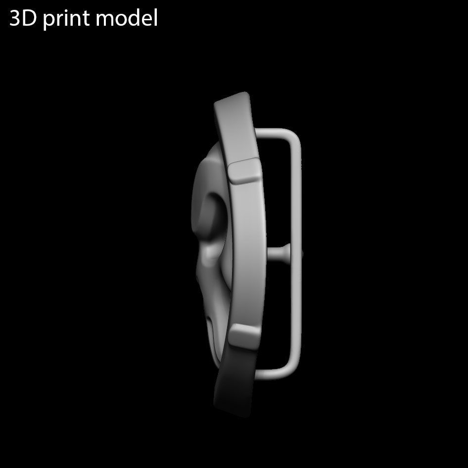 skull belt buckle The Punisher vol1 3D print model_5