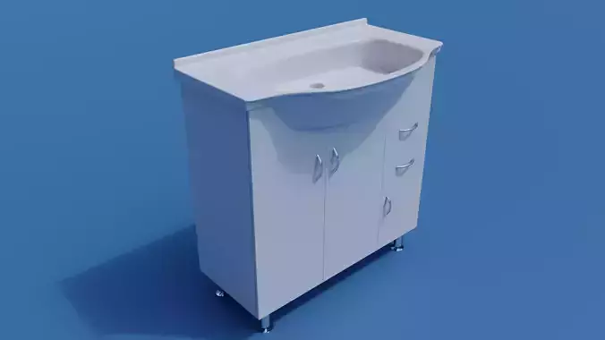 Bathroom wash-basin with cabinet