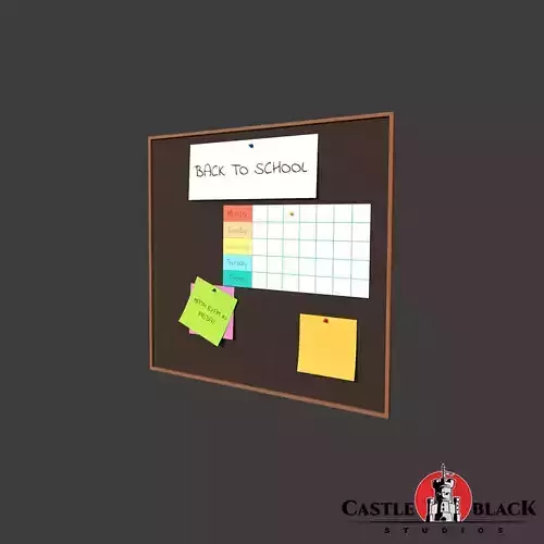 Bulletin Board Low-poly 3D model