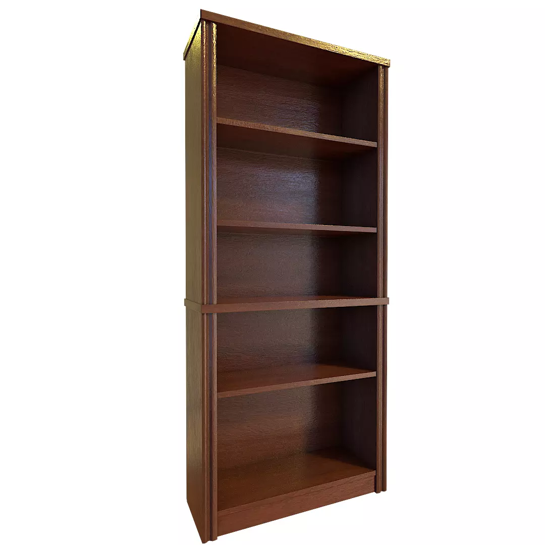 Book Shelve3 Low-poly 3D model