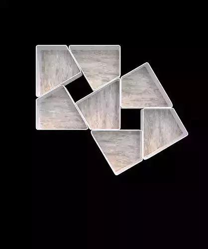 Shelve04 geometric wall shelf