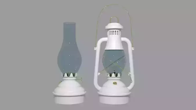 Oil lamps 3D model