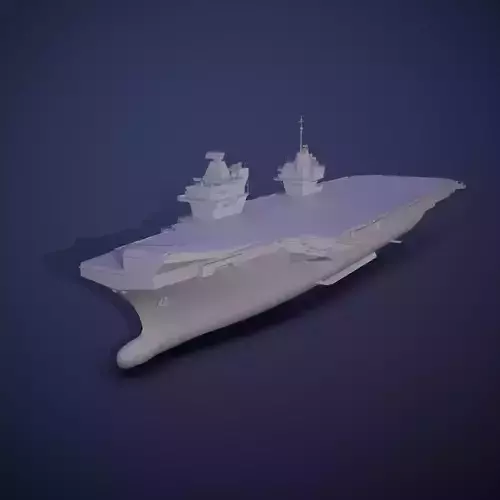 Queen Elizabeth class carriers  Low-poly 3D model