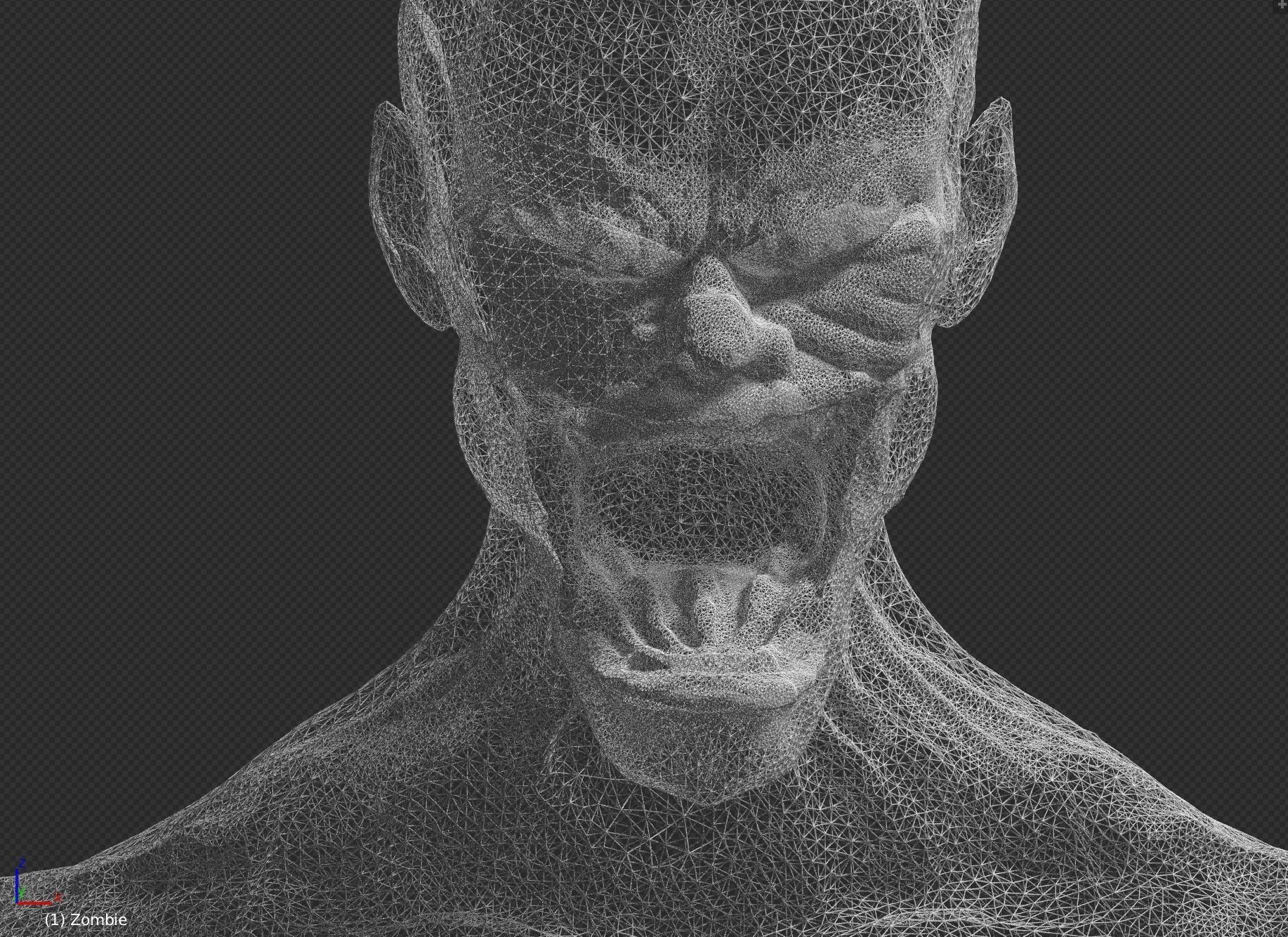 Zombie Character 2 Full Body Rigged Animated Low-poly 3D model_8