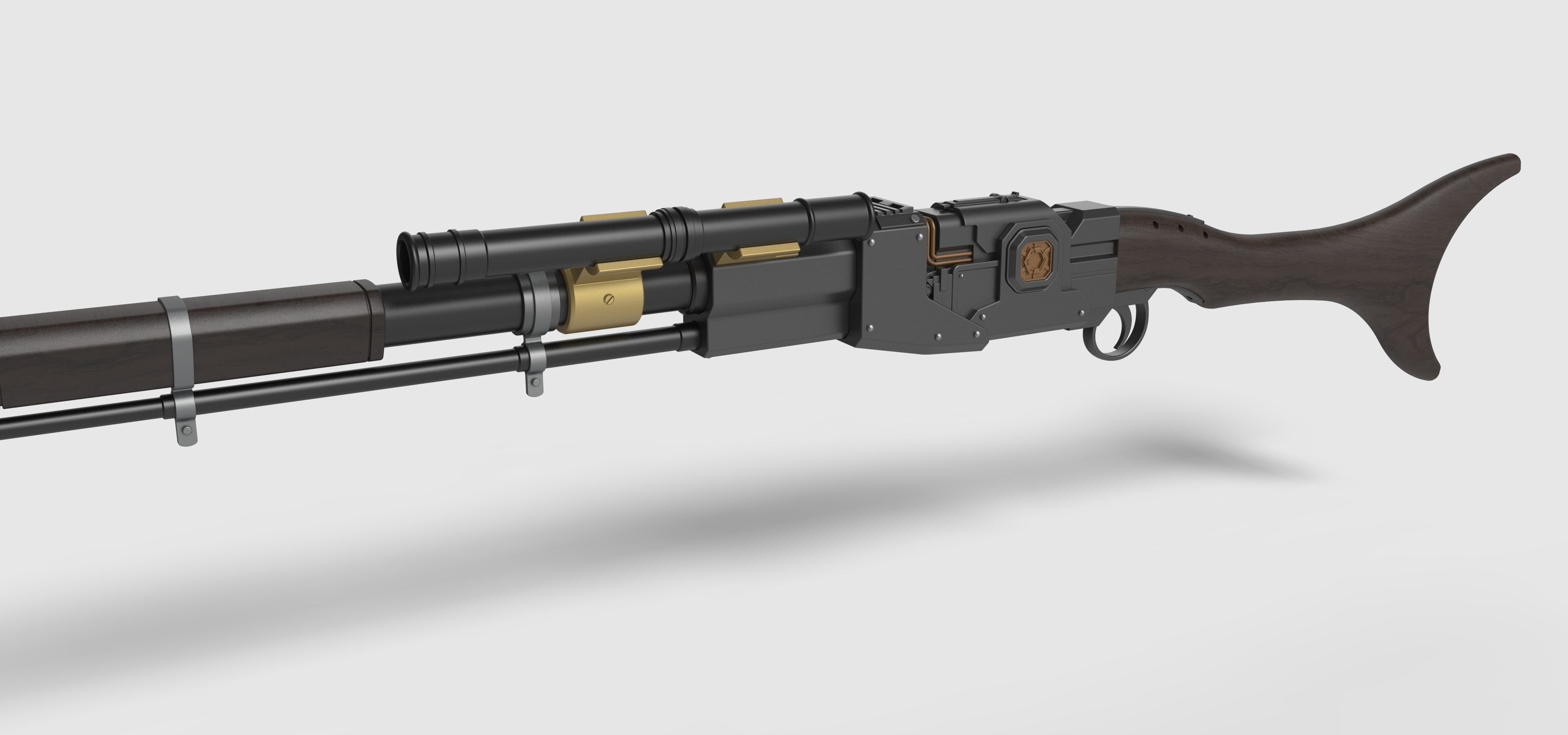 Amban sniper blaster rifle from The Mandalorian 3D model_23