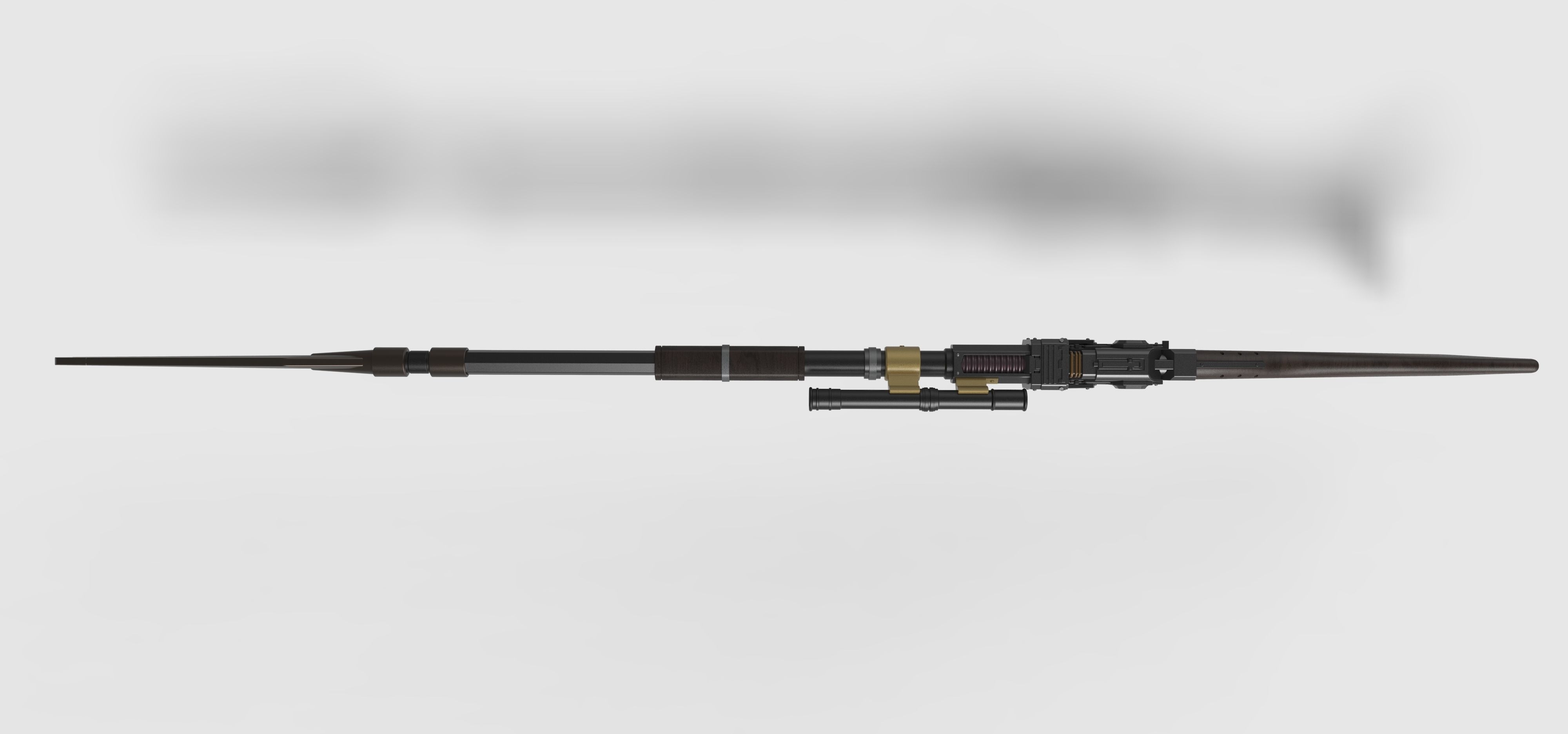 Amban sniper blaster rifle from The Mandalorian 3D model_9