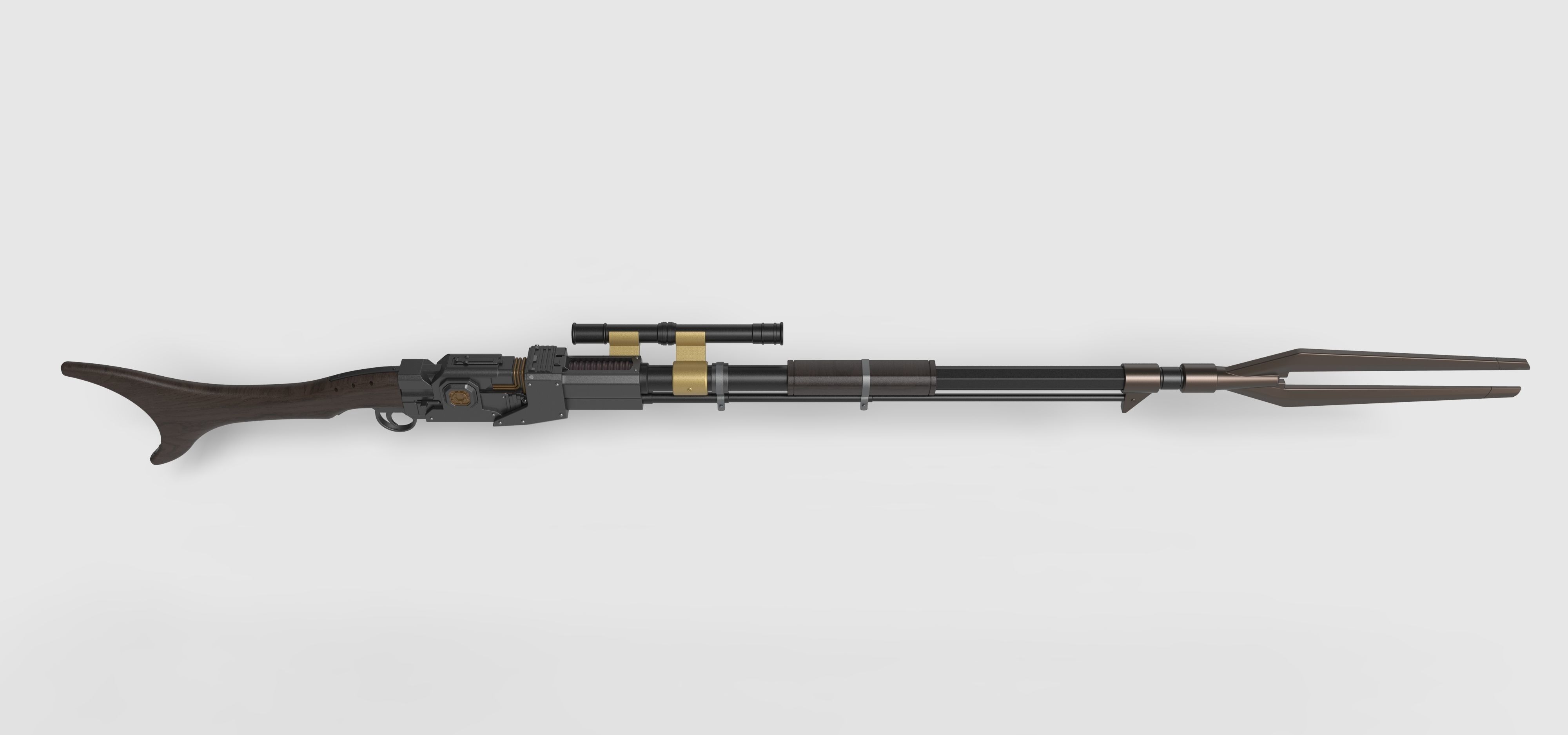 Amban sniper blaster rifle from The Mandalorian 3D model_19