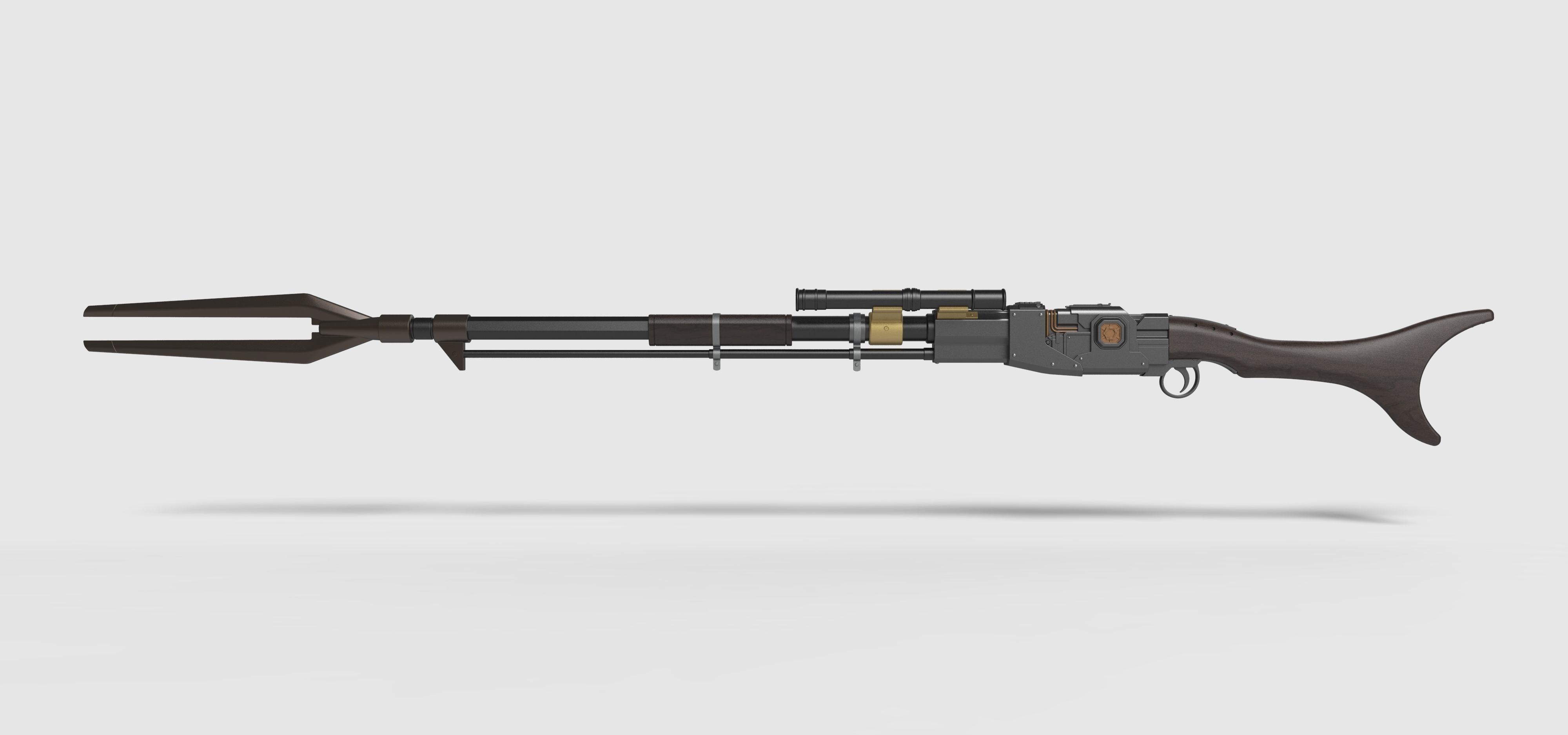 Amban sniper blaster rifle from The Mandalorian 3D model_7