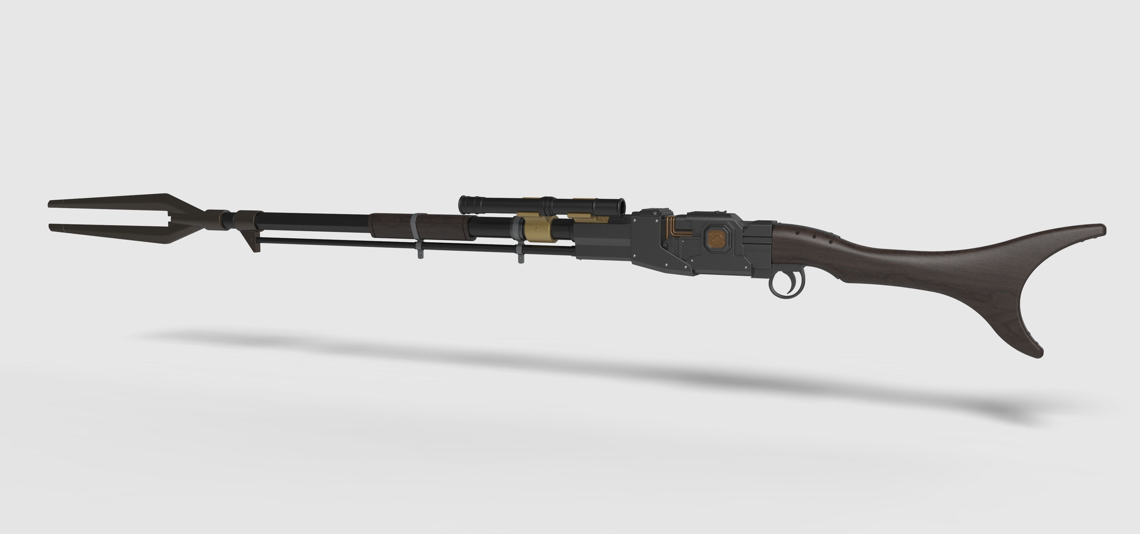 Amban sniper blaster rifle from The Mandalorian 3D model_11