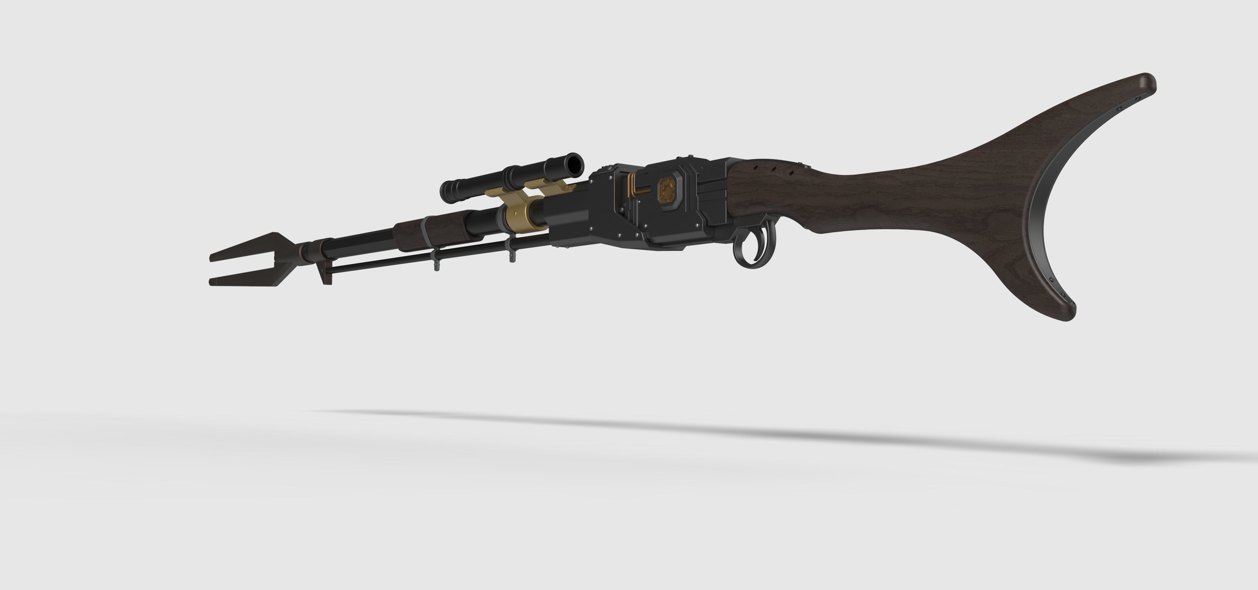 Amban sniper blaster rifle from The Mandalorian 3D model_13