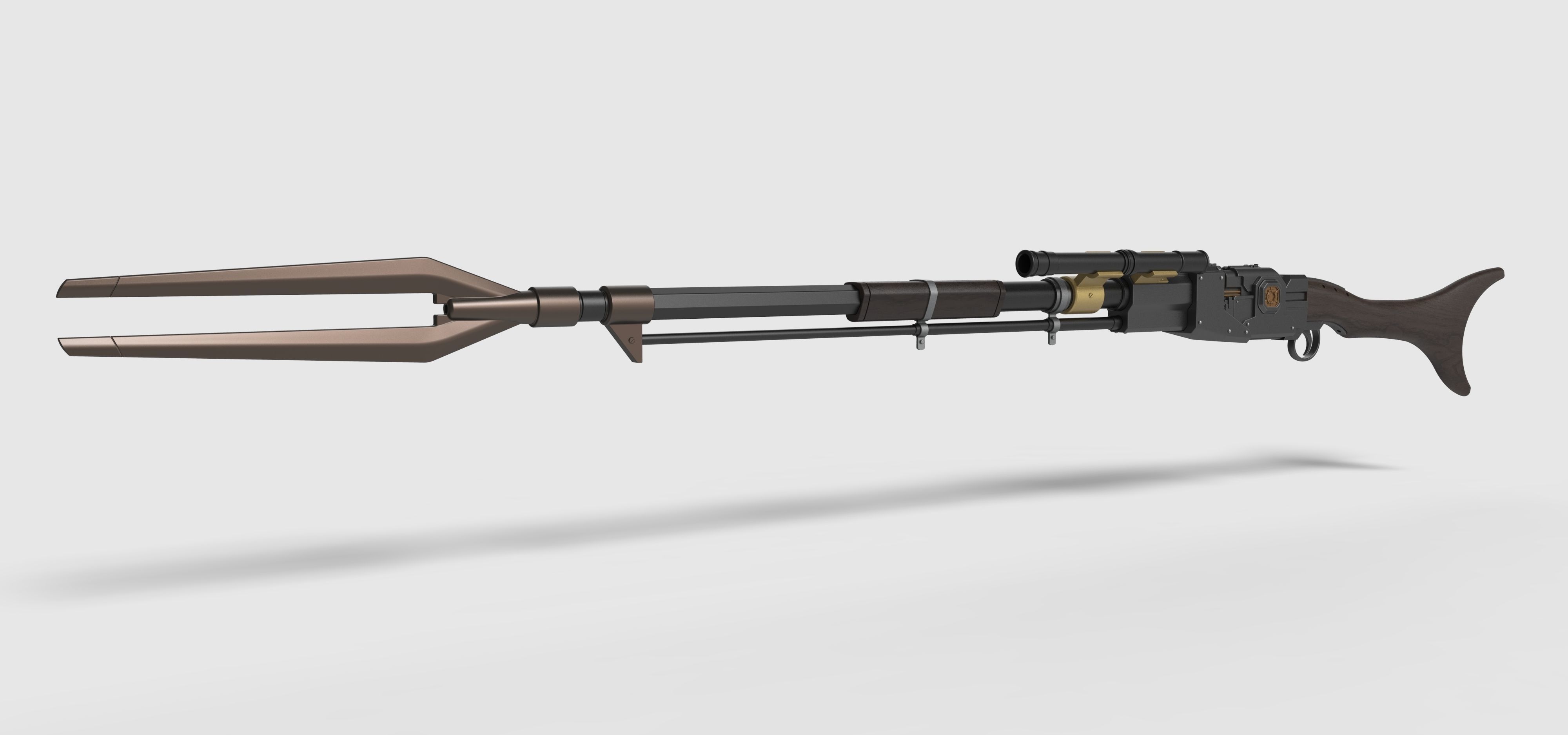 Amban sniper blaster rifle from The Mandalorian 3D model_1