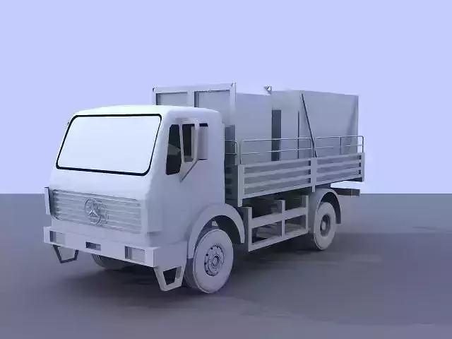 Unimog mercedes benz dump truck Free 3D model