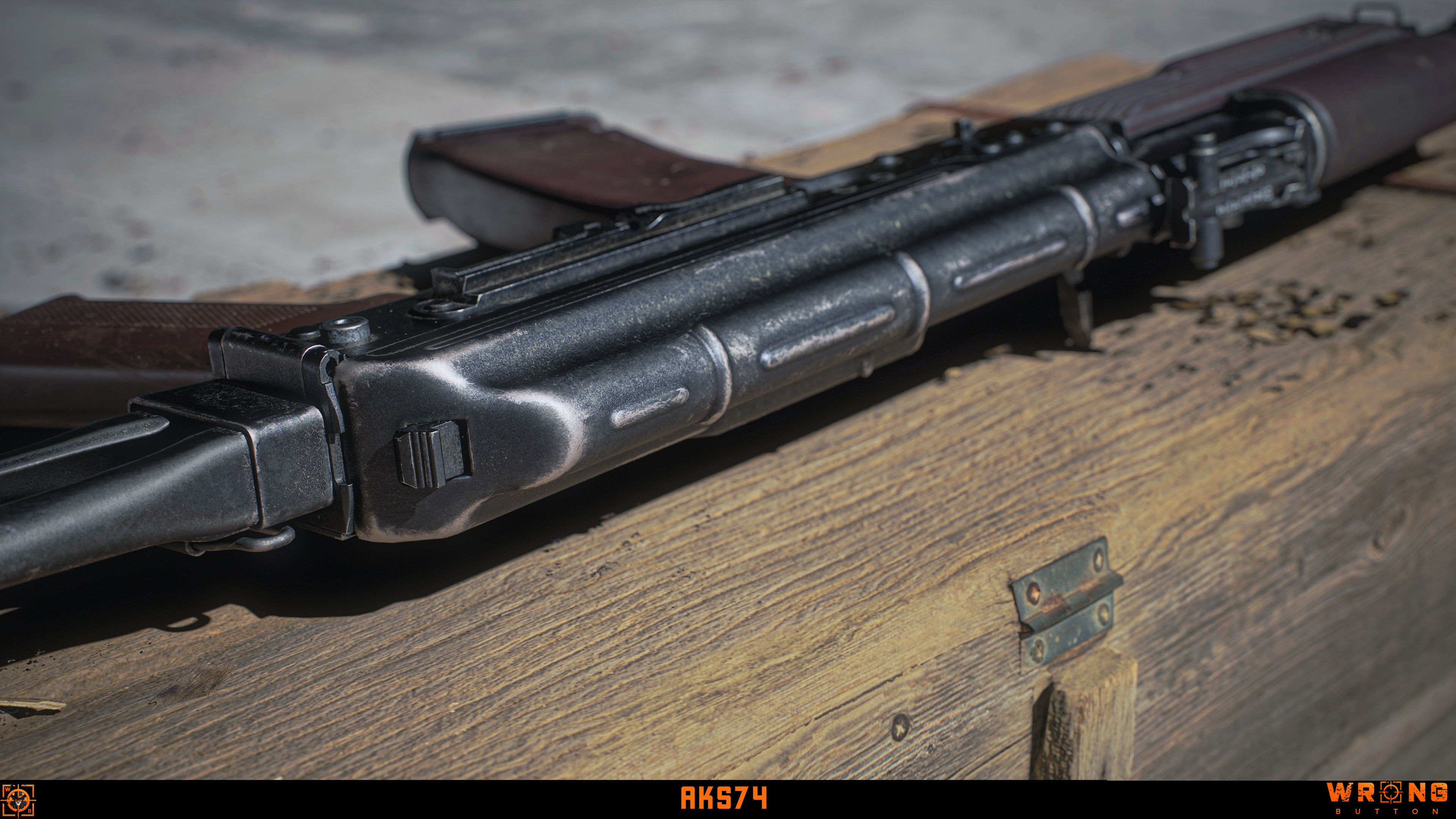 AK74 Modular system Low-poly 3D model_10