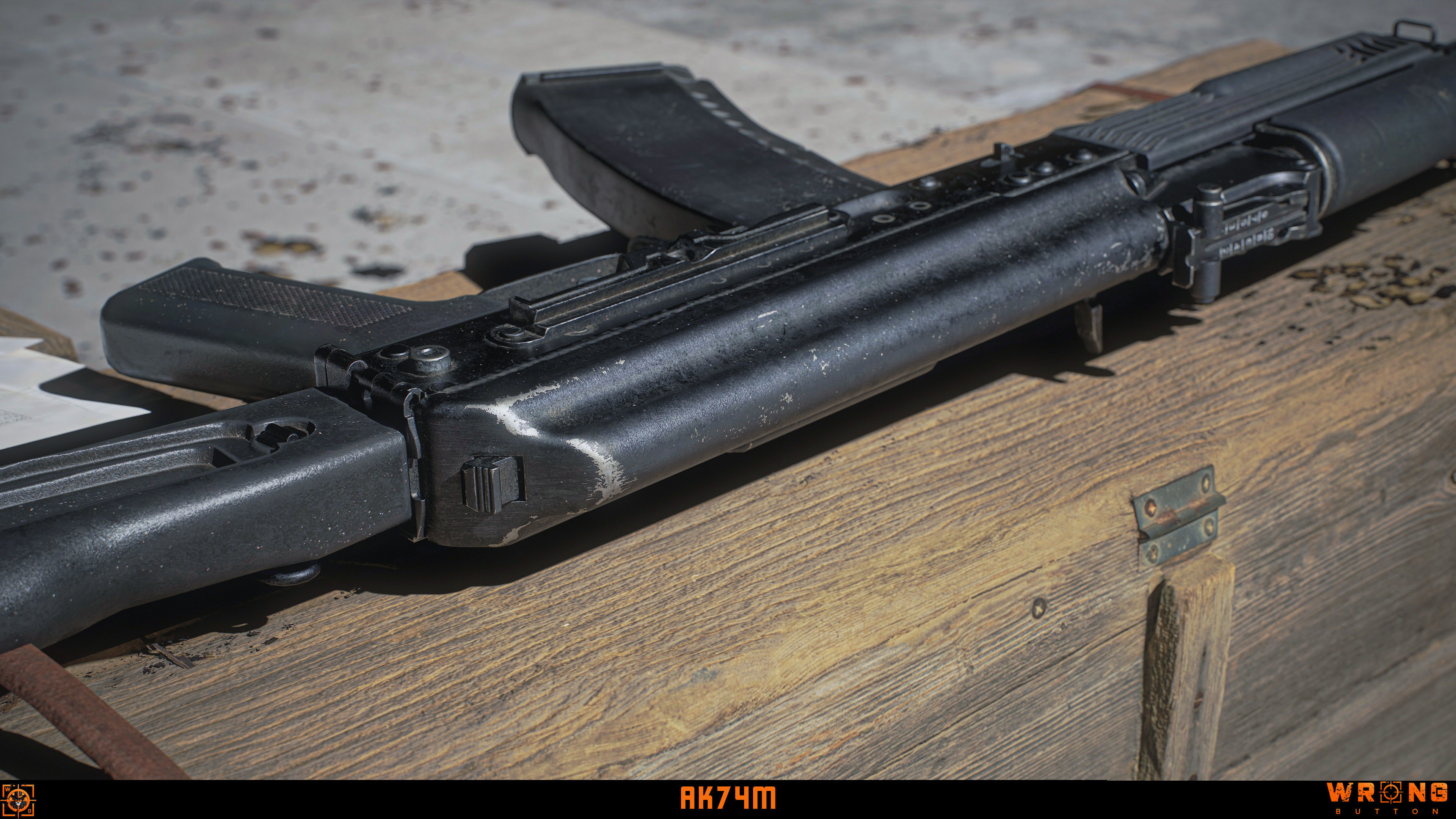 AK74 Modular system Low-poly 3D model_9