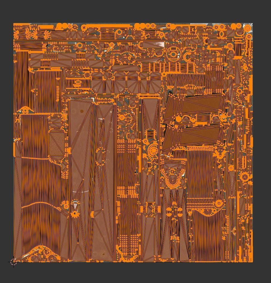 AK74 Modular system Low-poly 3D model_15