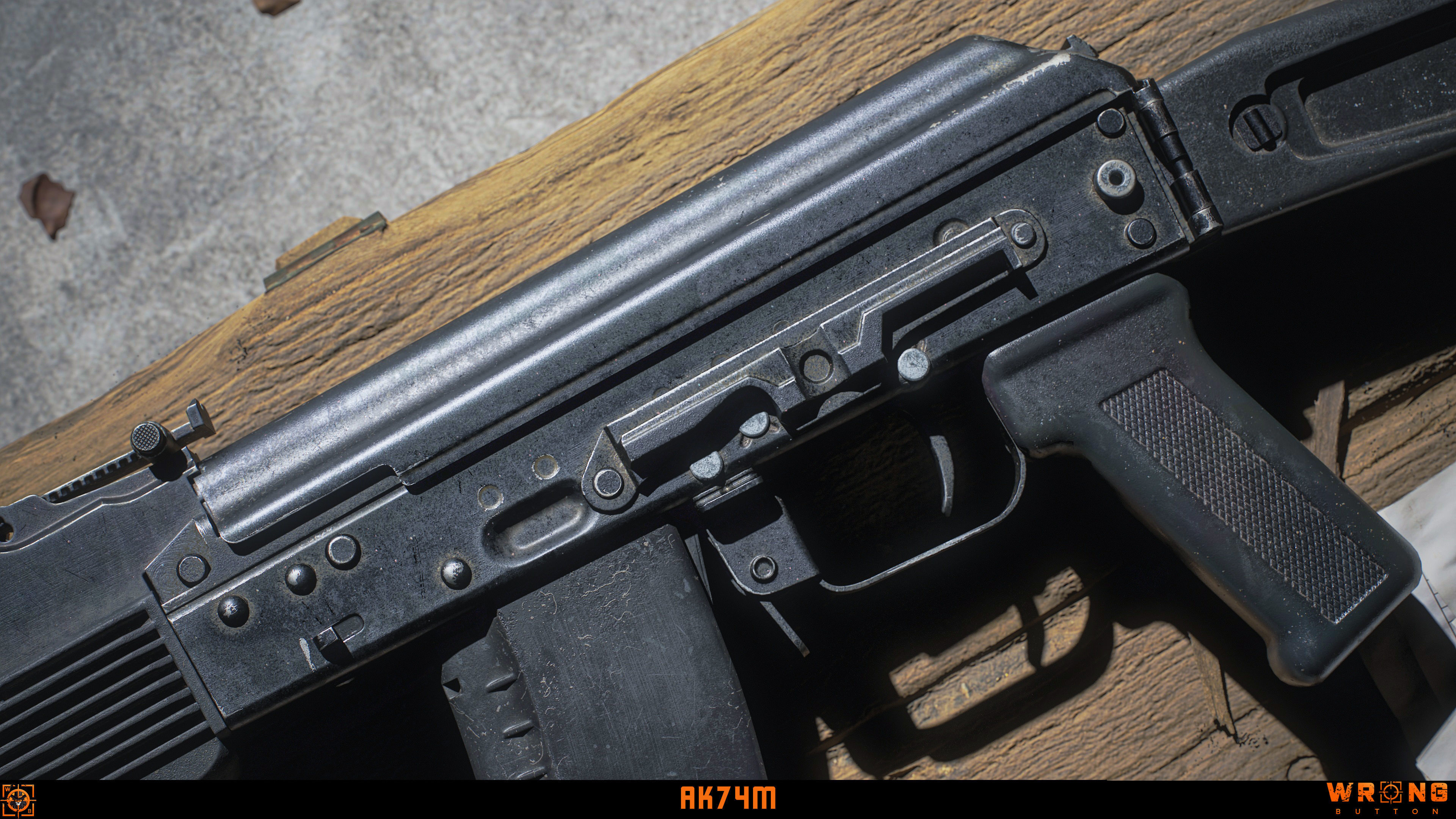 AK74 Modular system Low-poly 3D model_5