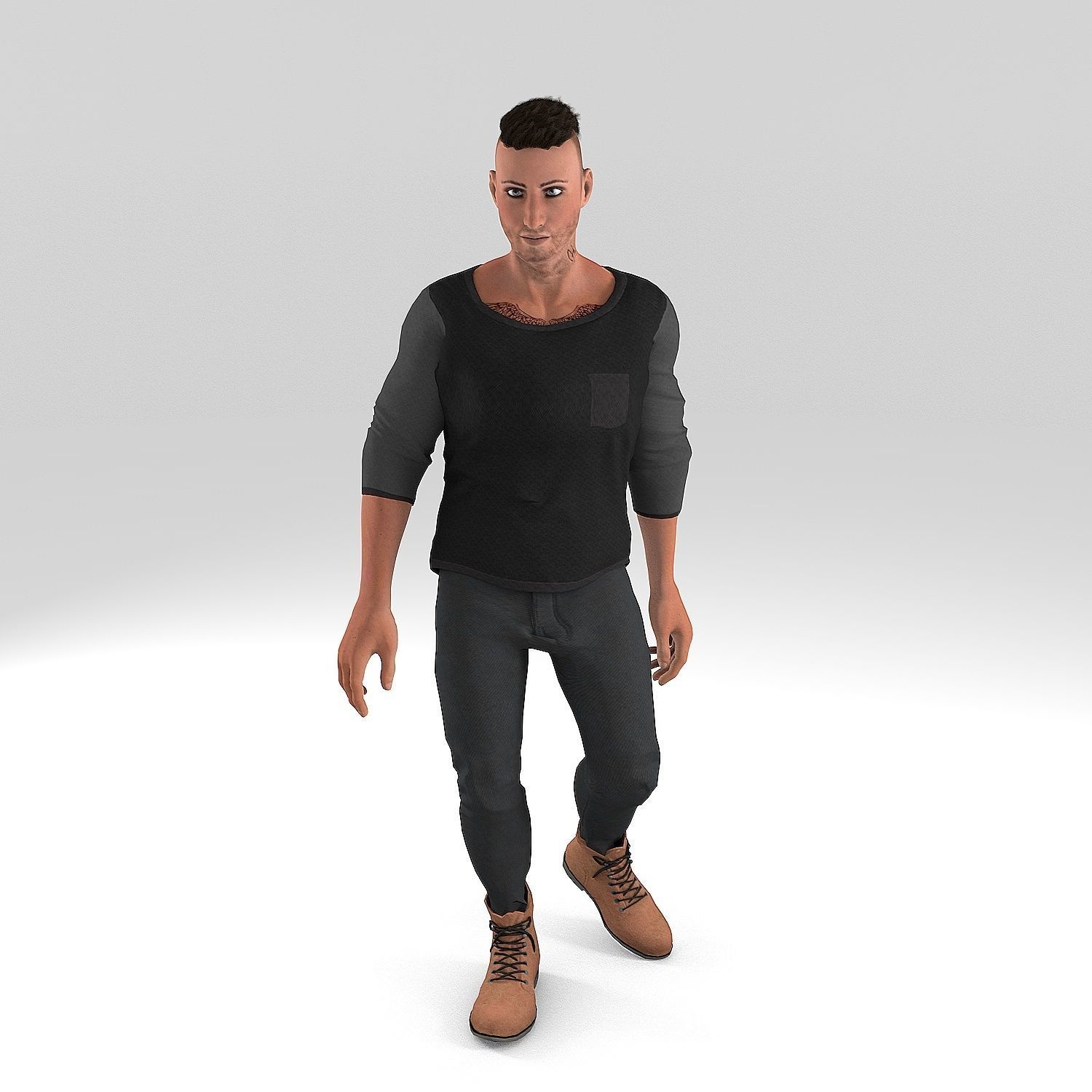 Rigged Male Model NOAH 3D model_5