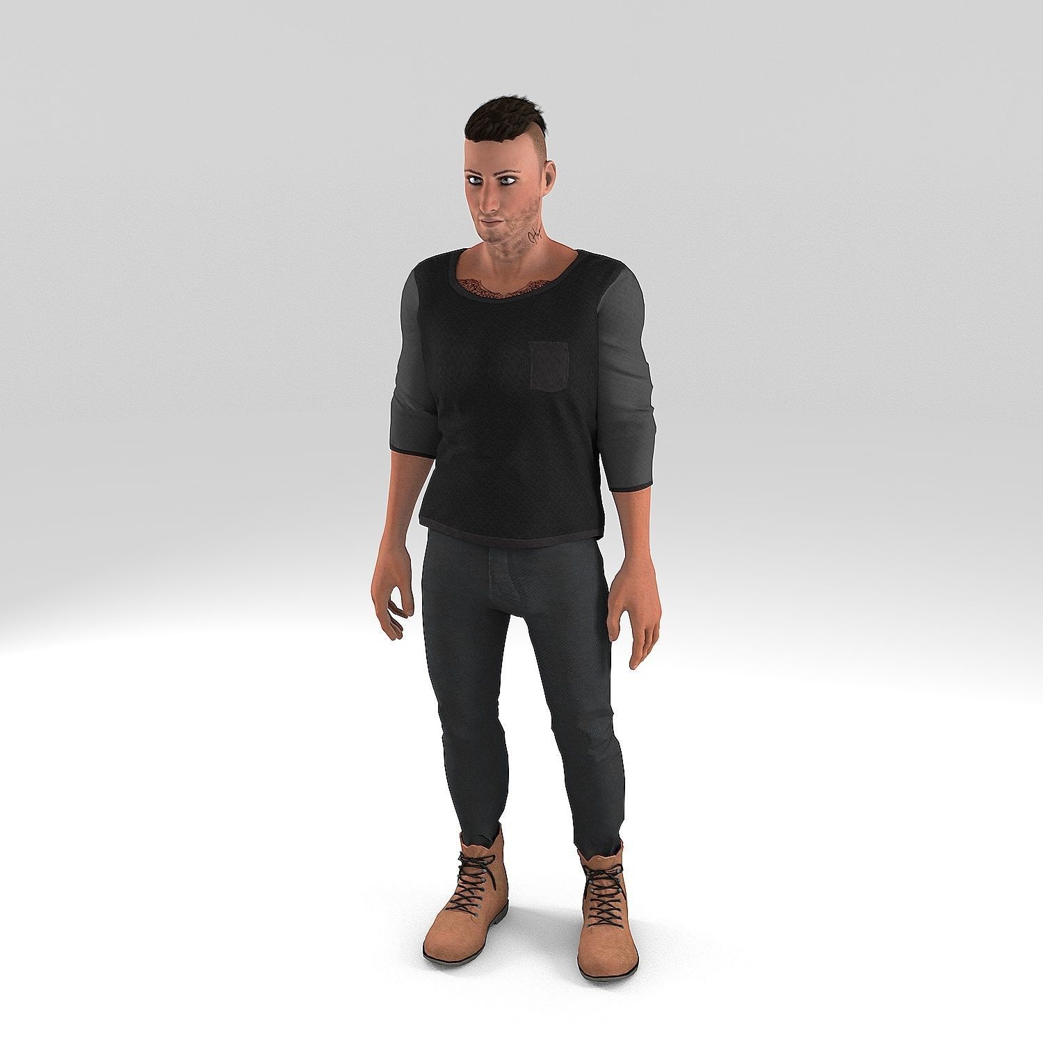 Rigged Male Model NOAH 3D model_2