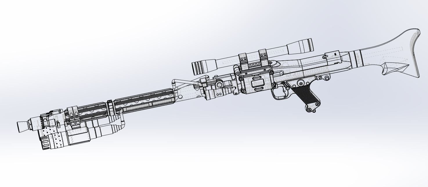 Death Trooper Blaster Rifle DLT-19D from Star Wars 3D model_18