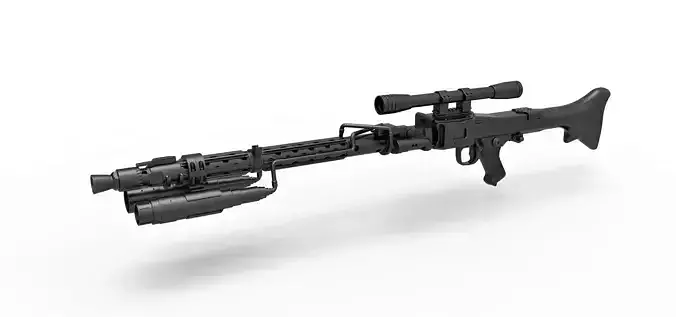 Death Trooper Blaster Rifle DLT-19D from Star Wars 3D model
