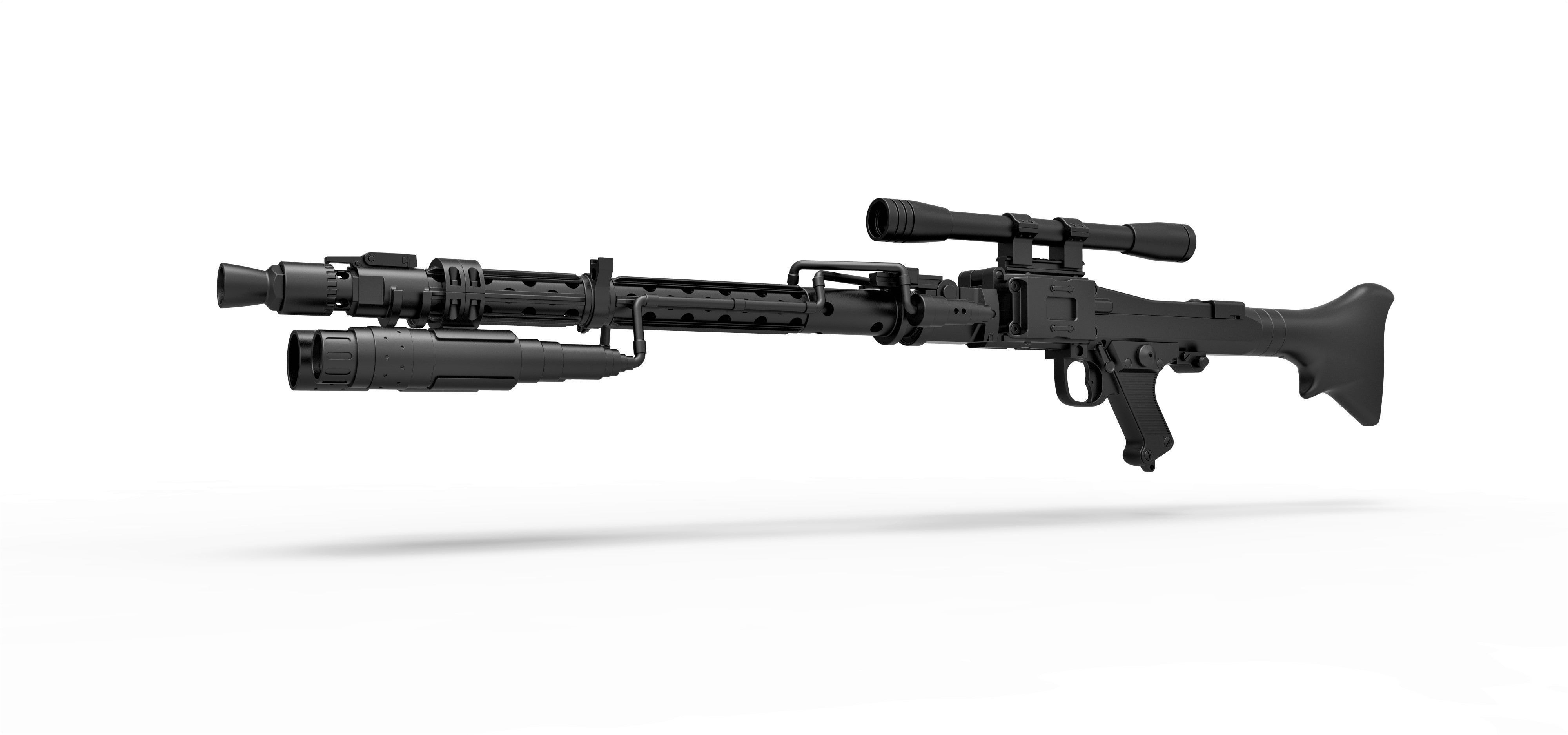 Death Trooper Blaster Rifle DLT-19D from Star Wars 3D model_2