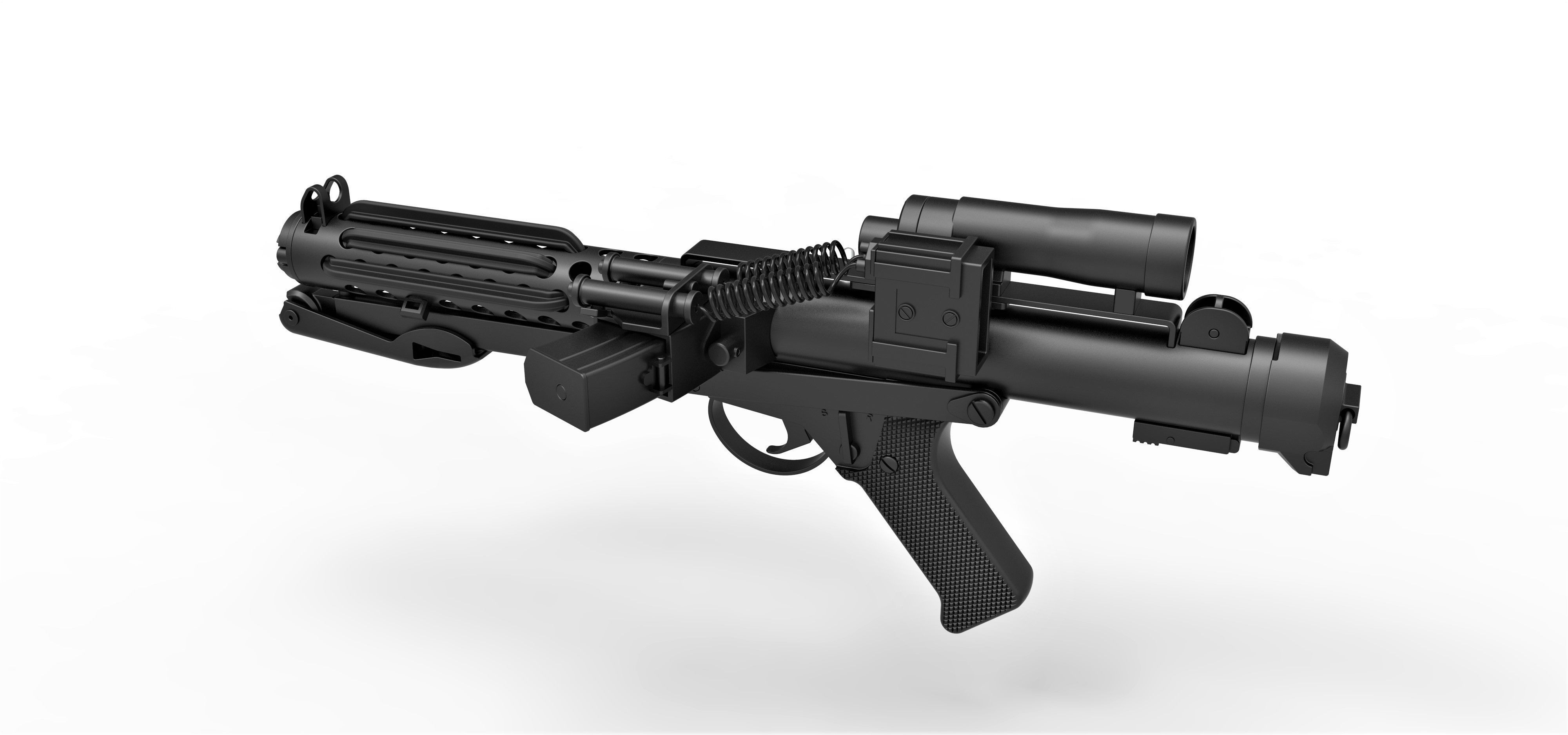 Stormtrooper Blaster E-11 from the movie Star Wars 3D model_11