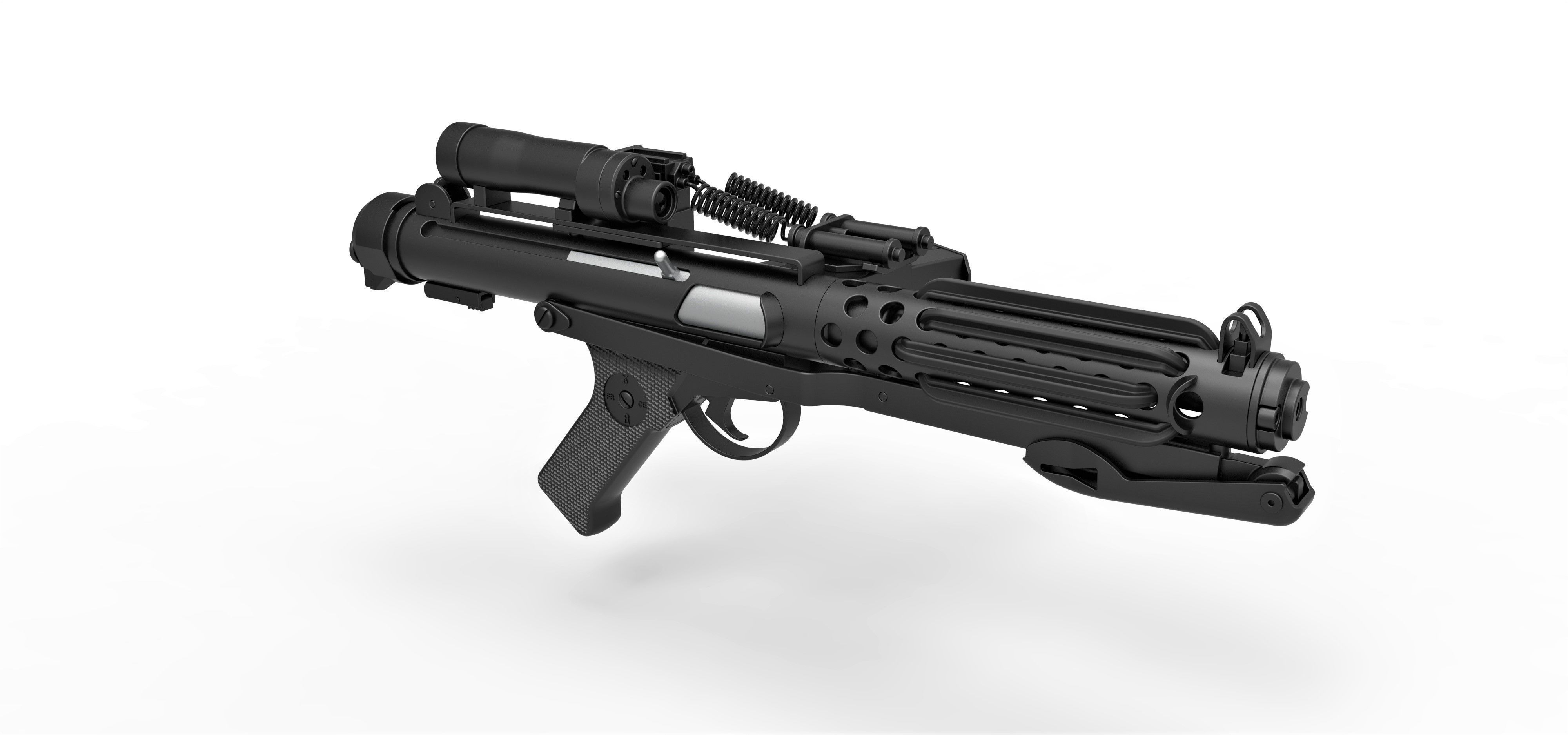 Stormtrooper Blaster E-11 from the movie Star Wars 3D model_18