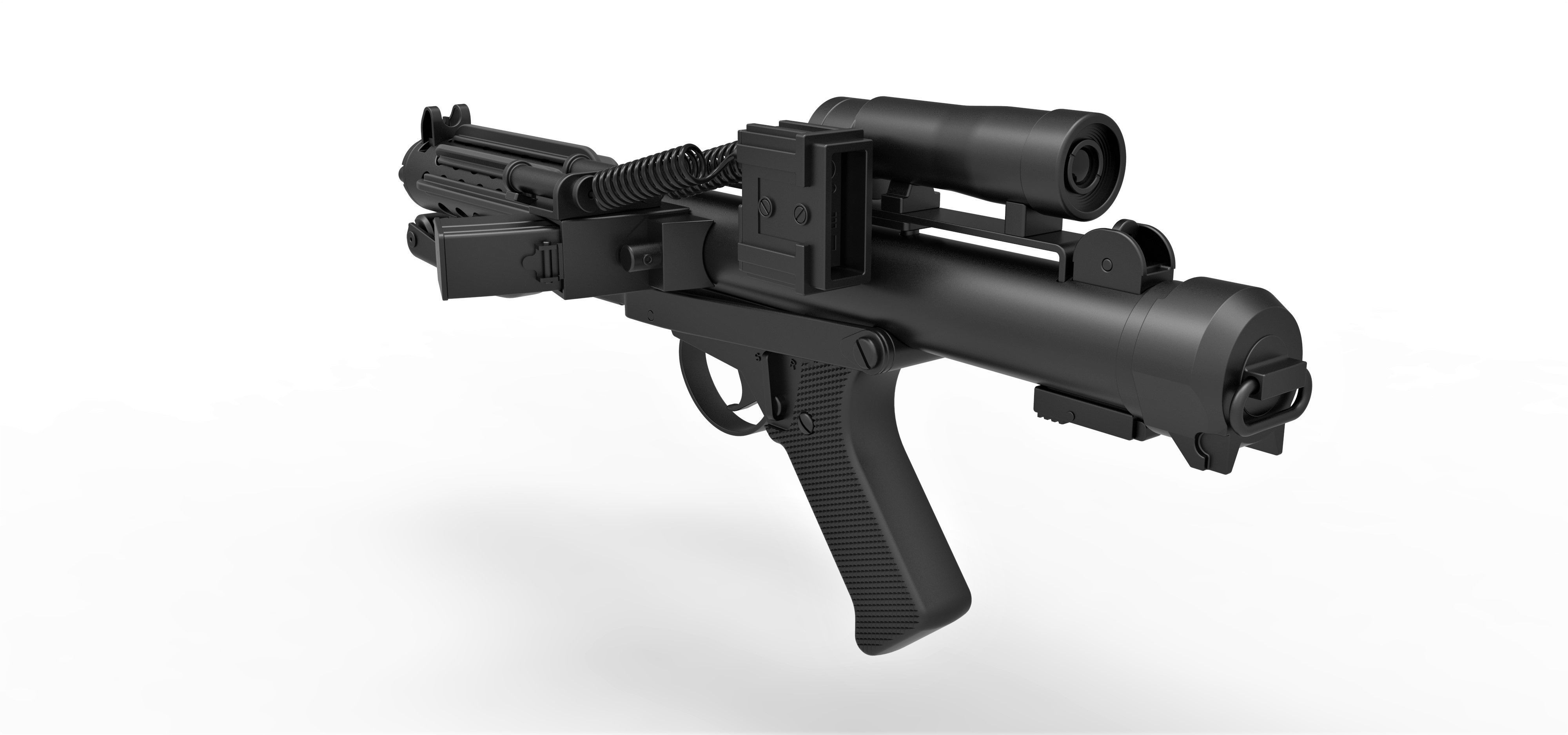 Stormtrooper Blaster E-11 from the movie Star Wars 3D model_13