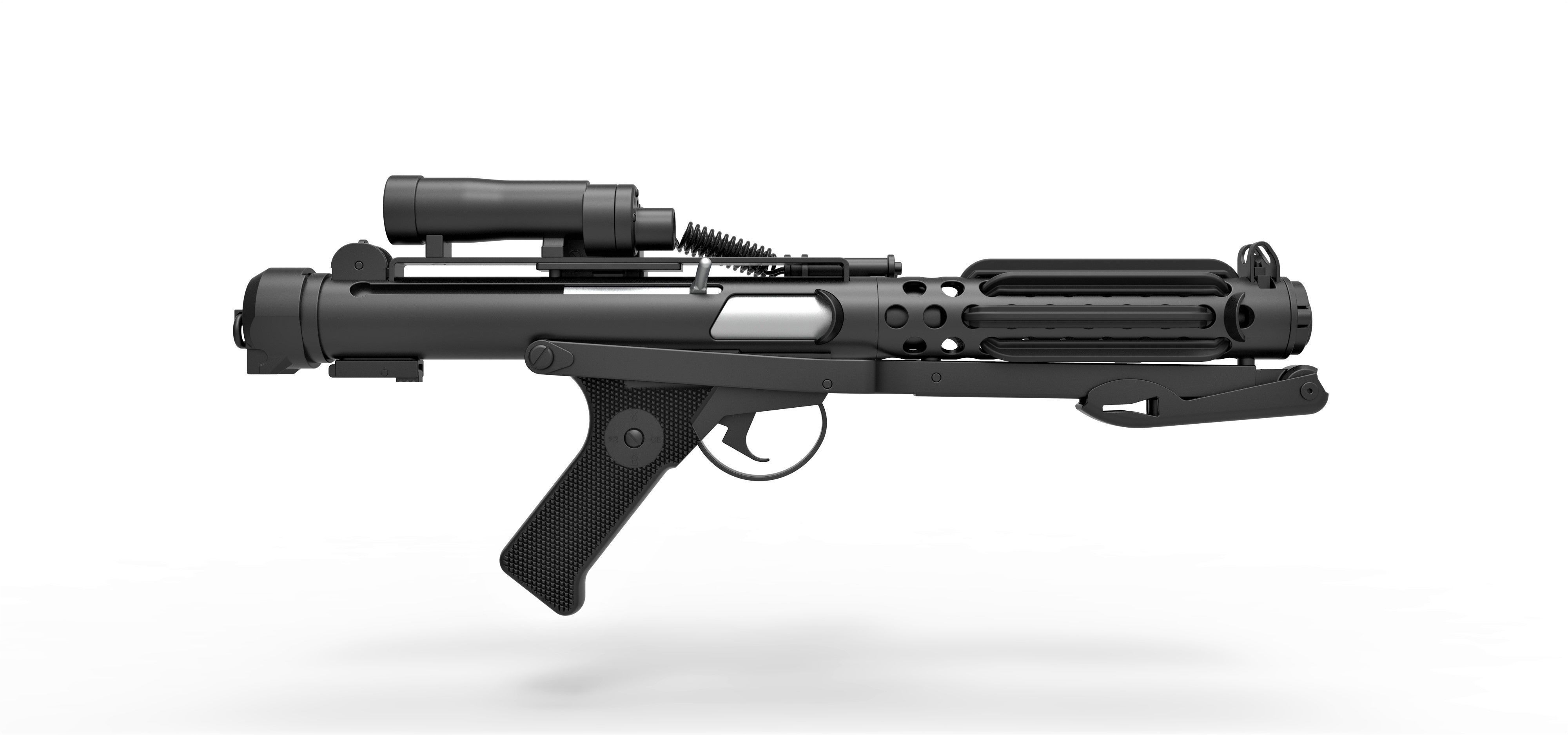 Stormtrooper Blaster E-11 from the movie Star Wars 3D model_15