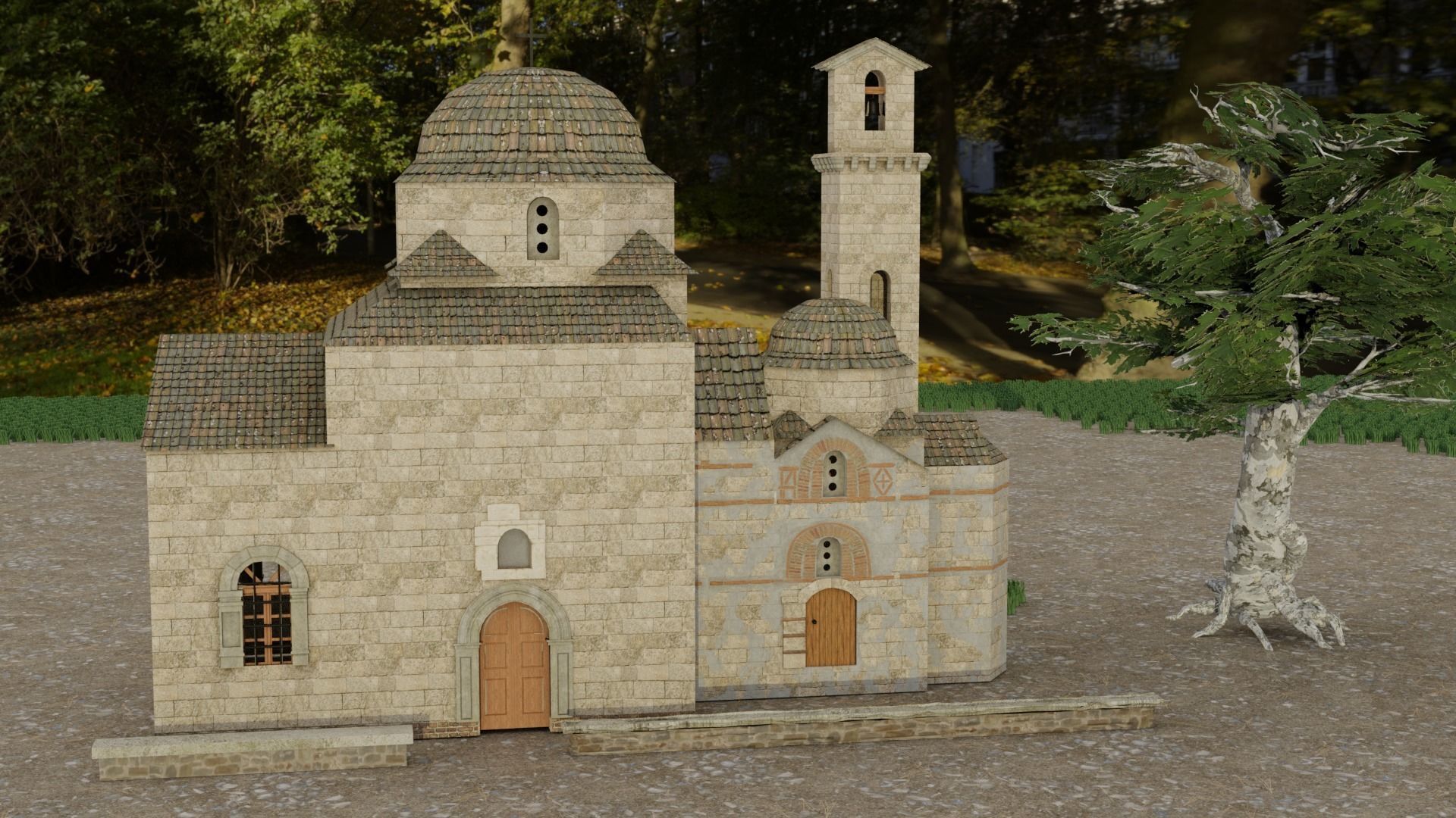 Byzantine Church 3D model_4