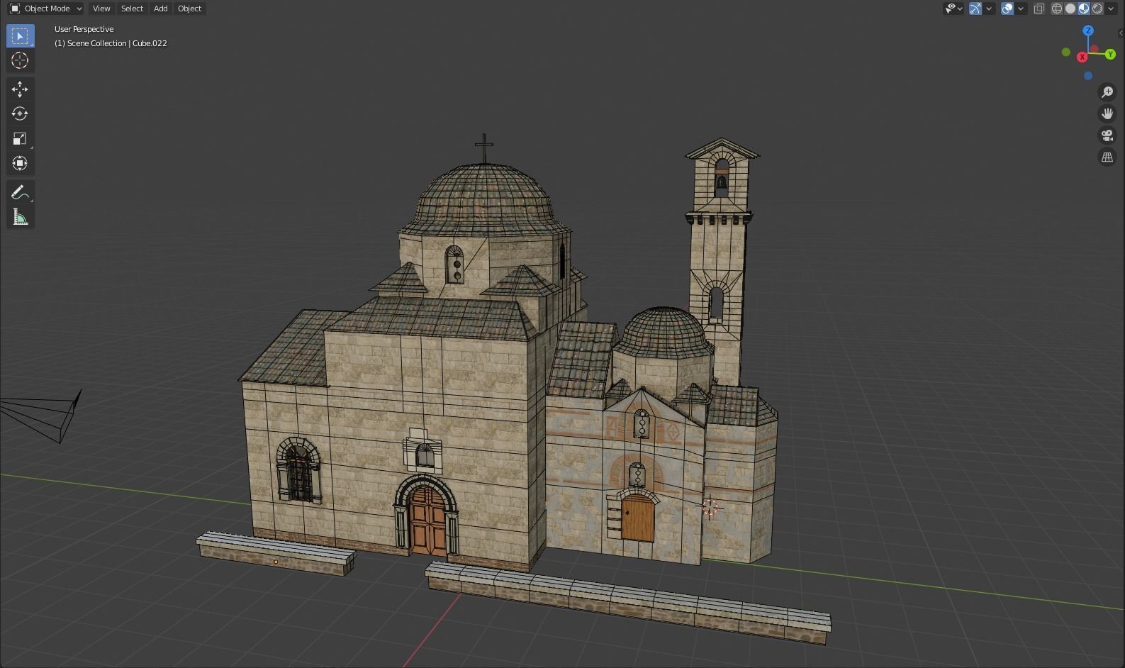 Byzantine Church 3D model_7