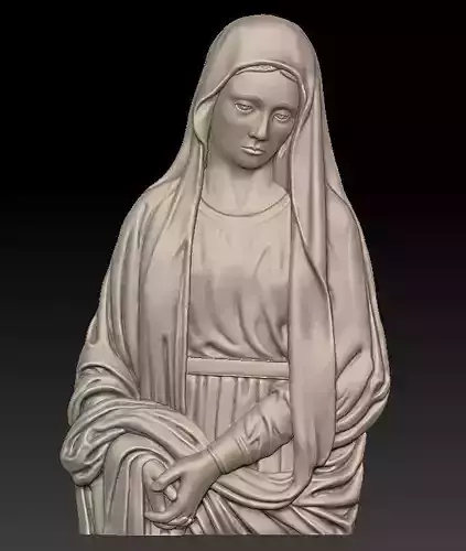 Mary mother of Jesus - relief - 2017 3D print model