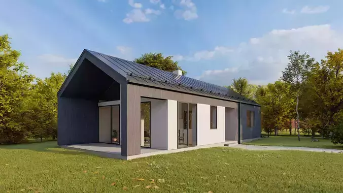 Summer house   archicad22   sketchup   lumion10 3D model