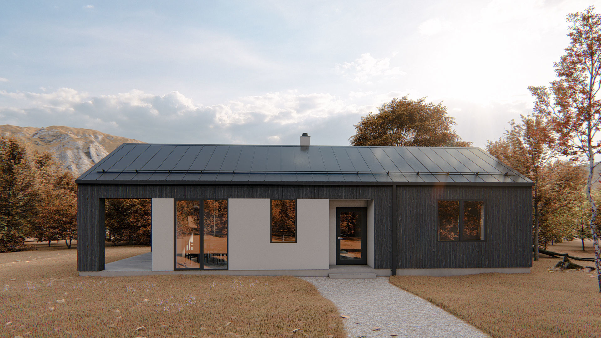 Summer house archicad22 sketchup lumion10 3D model_7