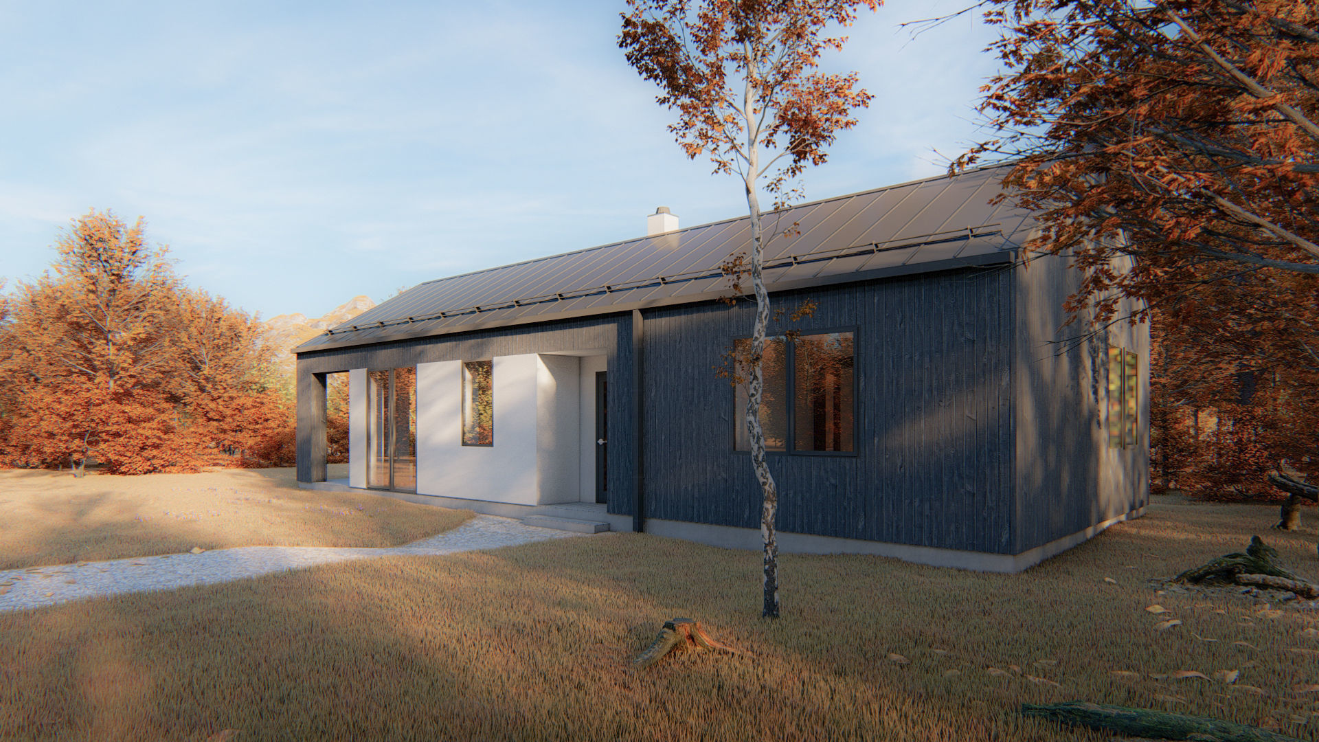 Summer house archicad22 sketchup lumion10 3D model_6