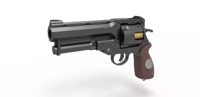 Samaritan Revolver from the movie Hellboy 2004 3D model