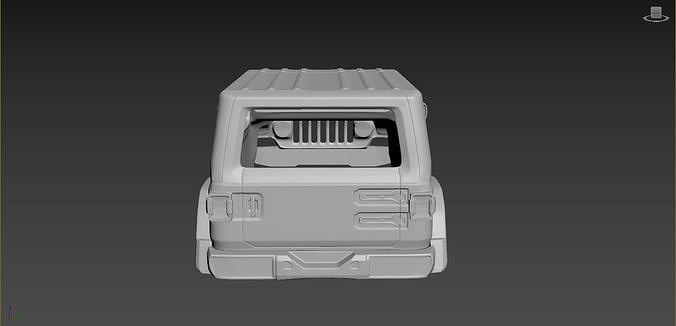 Jeep Wrangler Unlimited 2019 Body for print 3D print model 5