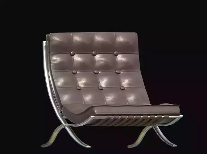 BarcelonaChairBrown leather lounge chair