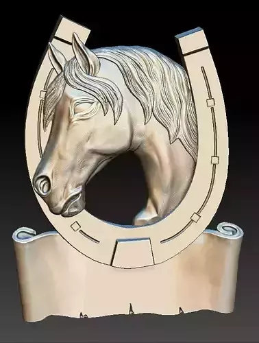 Horse for good luck - relief 2018 3D print model