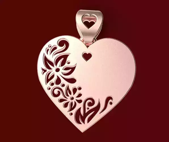 3D print model heart pendant  3D print model