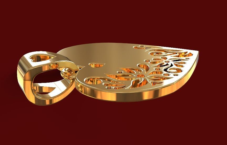 3D print model heart pendant  3D print model_12